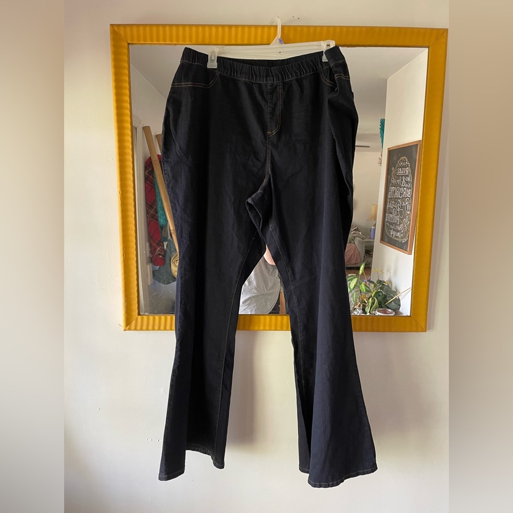 Dark wash flare jeans
